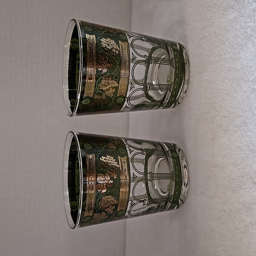 Cera Vintage Cora Roman Arch Old Fashion Set of 2 Glasses